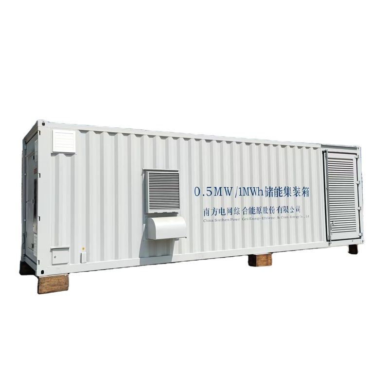 500KW 1mw نظام تخزين بطارية الليثيوم في الهواء الطلق طاقة الرياح الشمسية عاكس الهجينة محطة توليد الطاقة الشبكة الصغيرة لInd