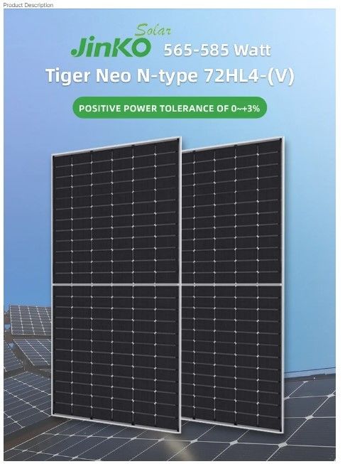 لوحات الطاقة الشمسية جينكو Qcells 560W 565W 570W 575W 580W لوحة الطاقة الطاقة الشمسية Pv Panel Array
